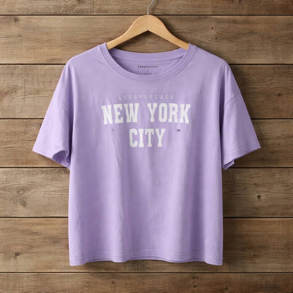 Aéropostale Men's Heritage Boxy T-Shirt – Lavender Mist
