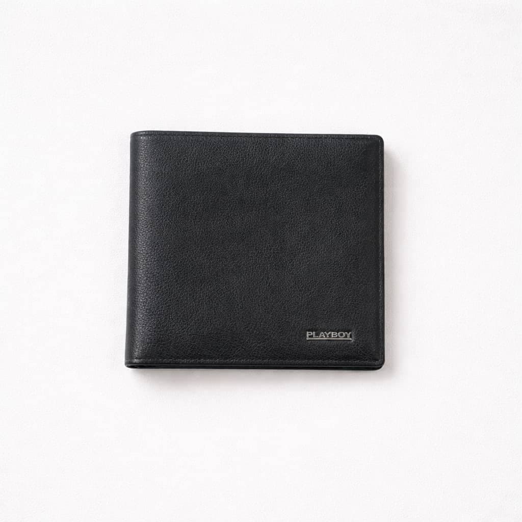 Bi-fold Leather Wallet For Men – Black