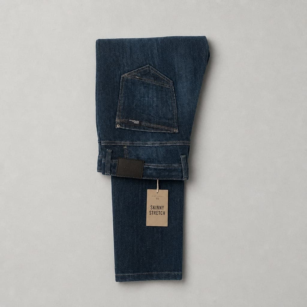 Blend Men's Straight Fit Stretch Jeans – Mid-to-Dark Wash