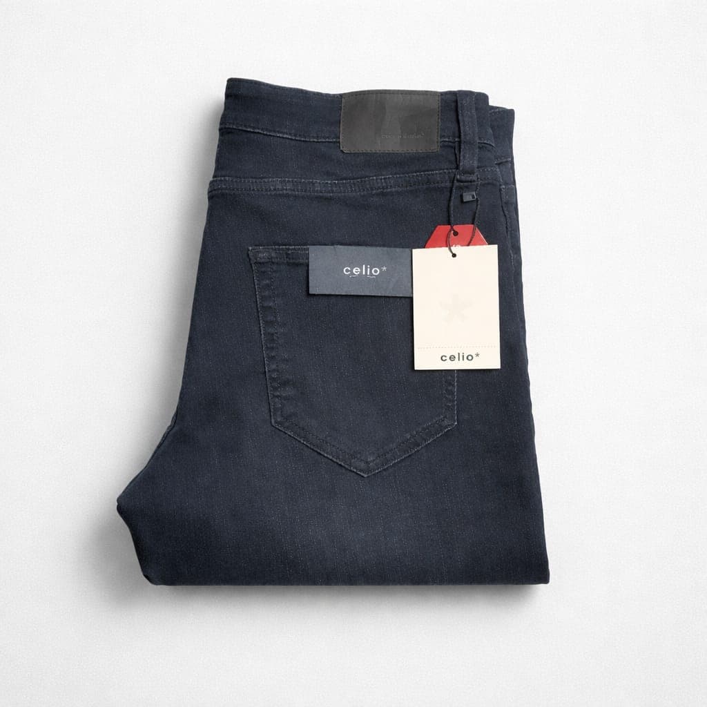Celio Men's Stretch Denim – Deep Indigo Wash