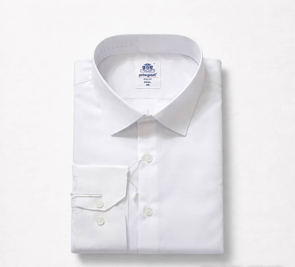 Classic Long Sleeve Dress Shirt For Men – White