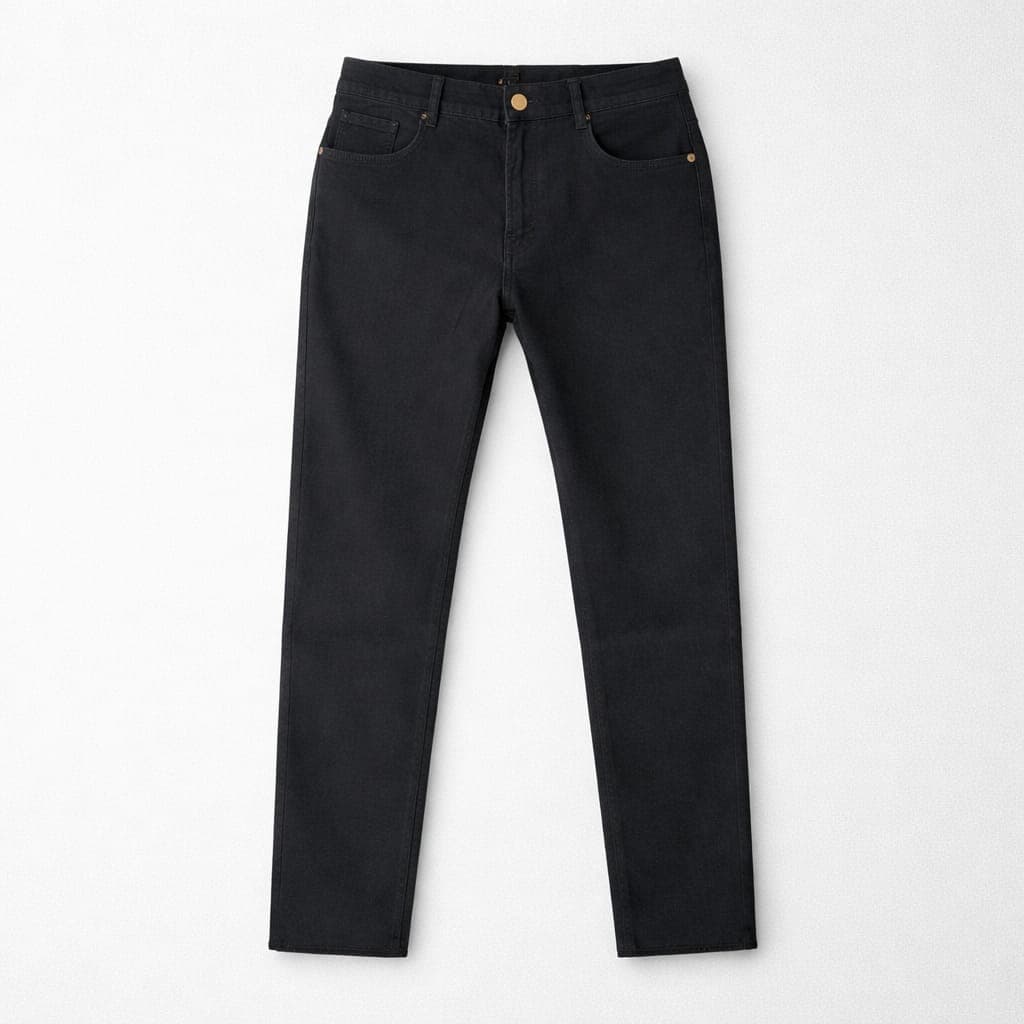 Haroeris Men's Classic Straight Leg Black Denim Jeans – Black