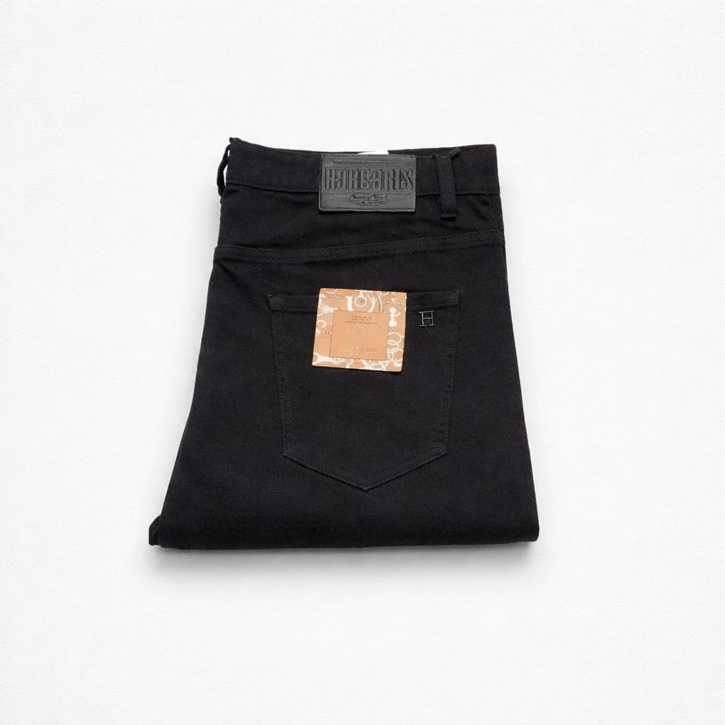 Haroeris Men's Classic Straight Leg Black Denim Jeans – Black