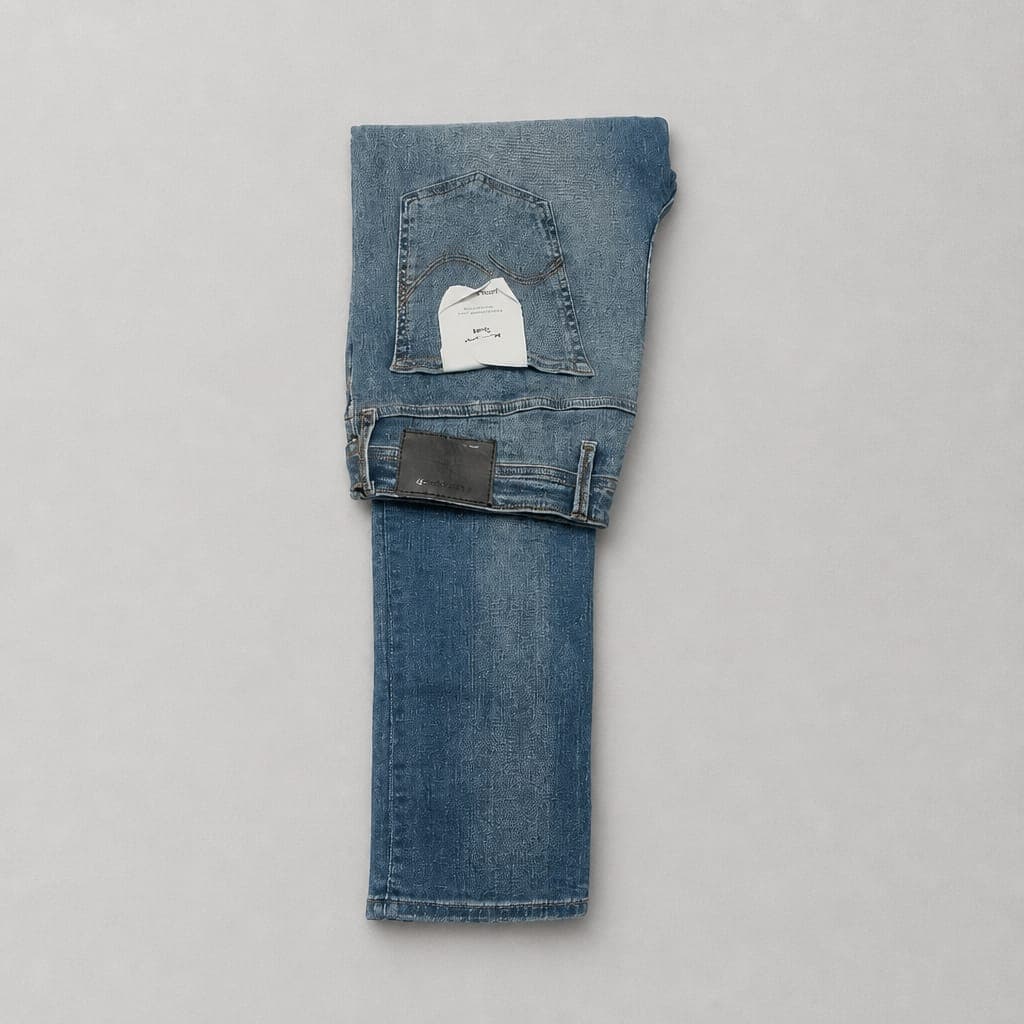 Jack & Jones Men's Straight Fit Stretch Jeans – Light Wash Blue