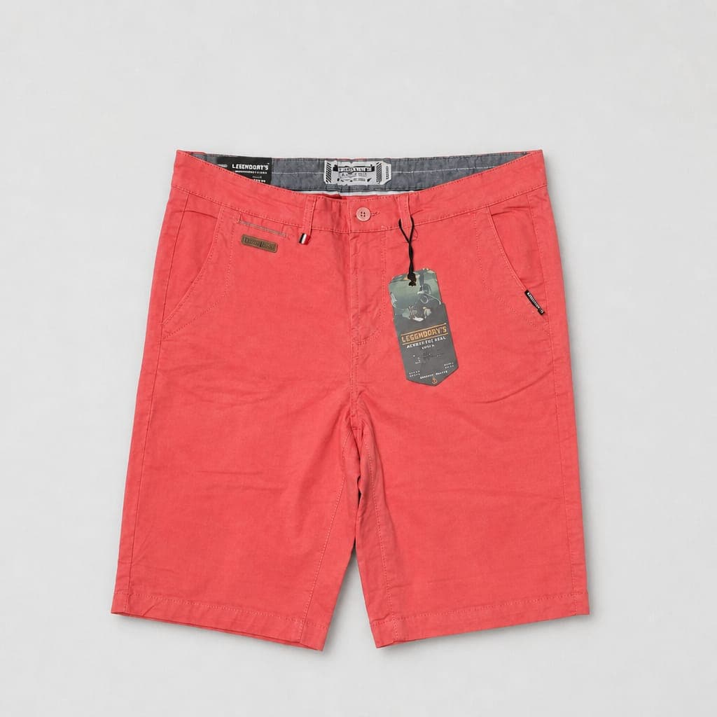 Ledgenders Aeronautical Men’s Chino Shorts – Coral Red