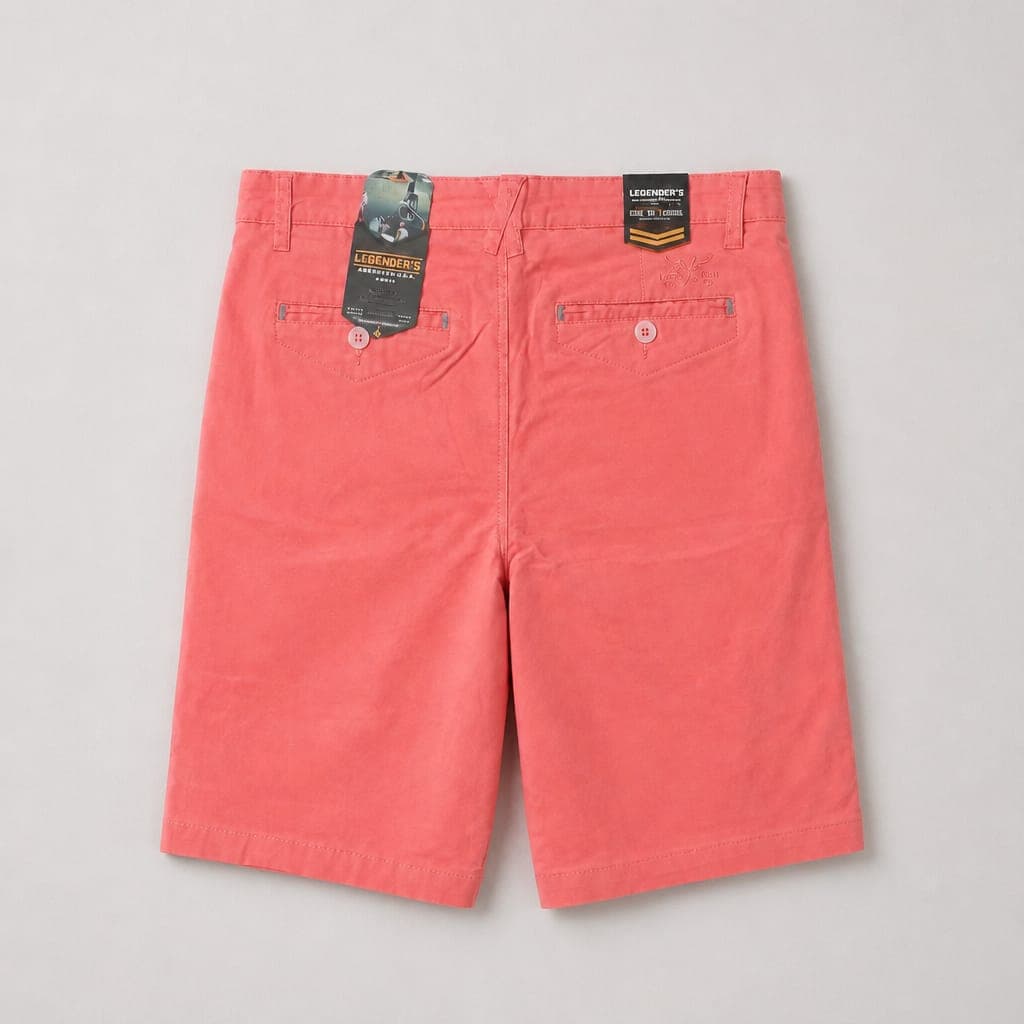 Ledgenders Aeronautical Men’s Chino Shorts – Coral Red