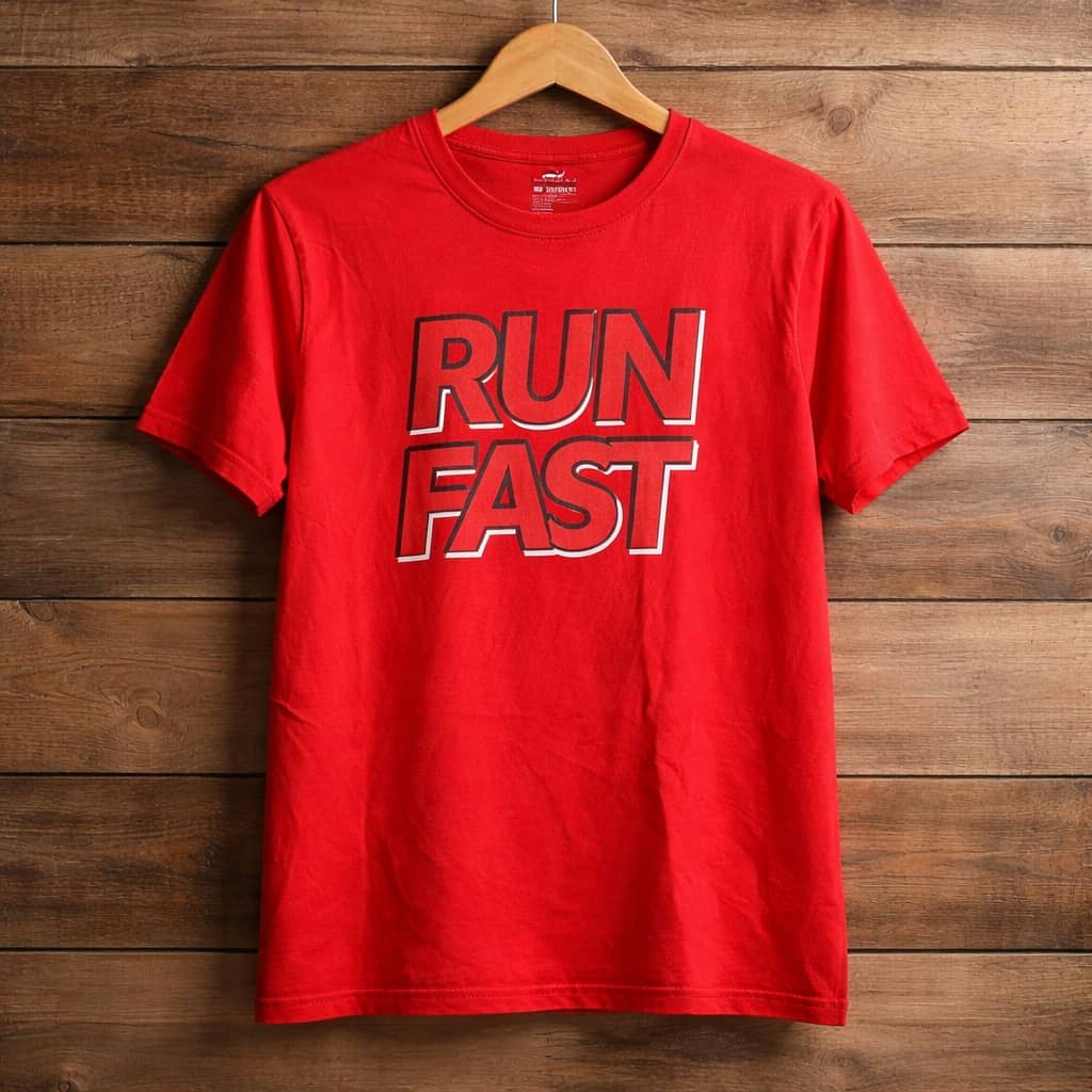 Men's Athletic Graphic Crew Neck T-Shirt – Red