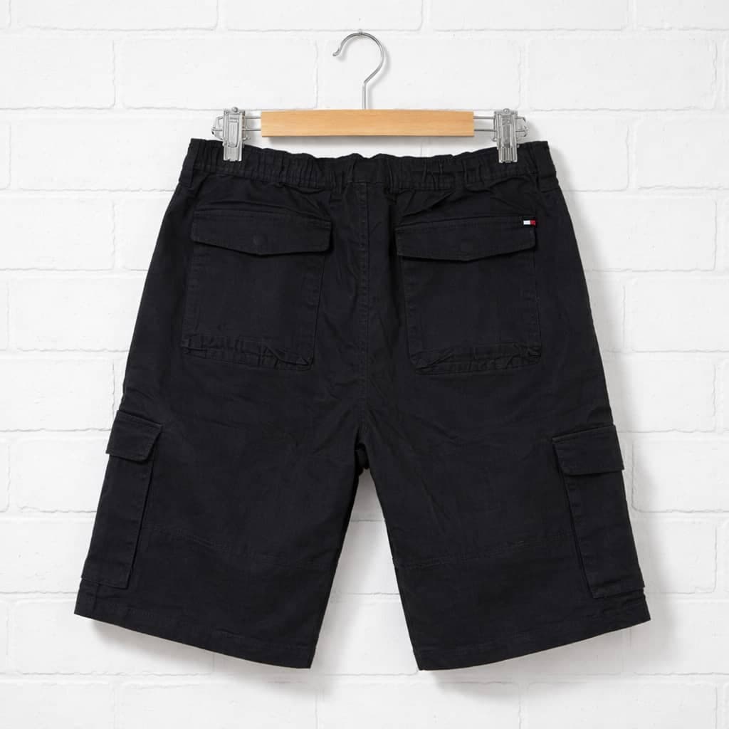 Men's Belted Cargo Short – Black
