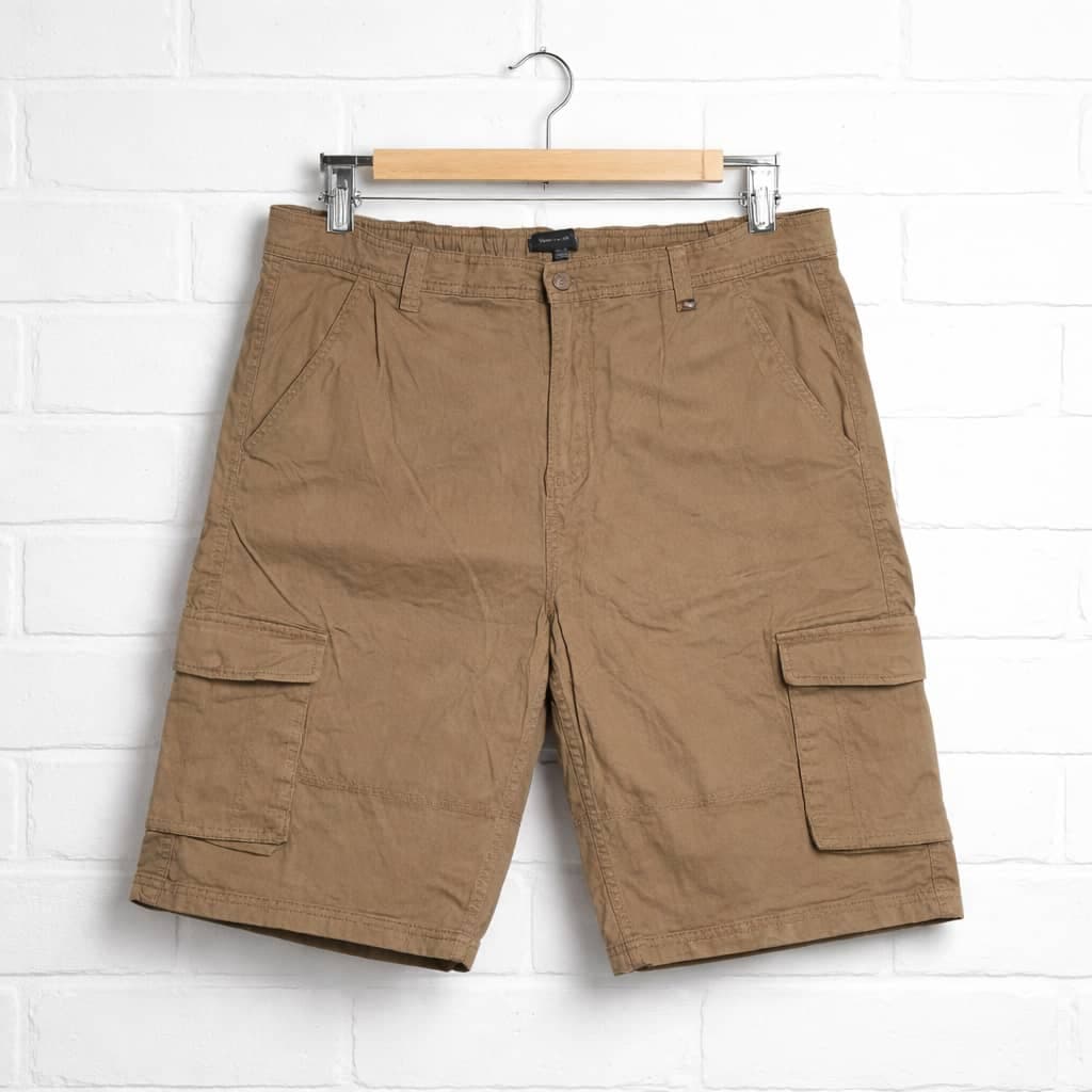 Men's Belted Cargo Short – Khaki Brown