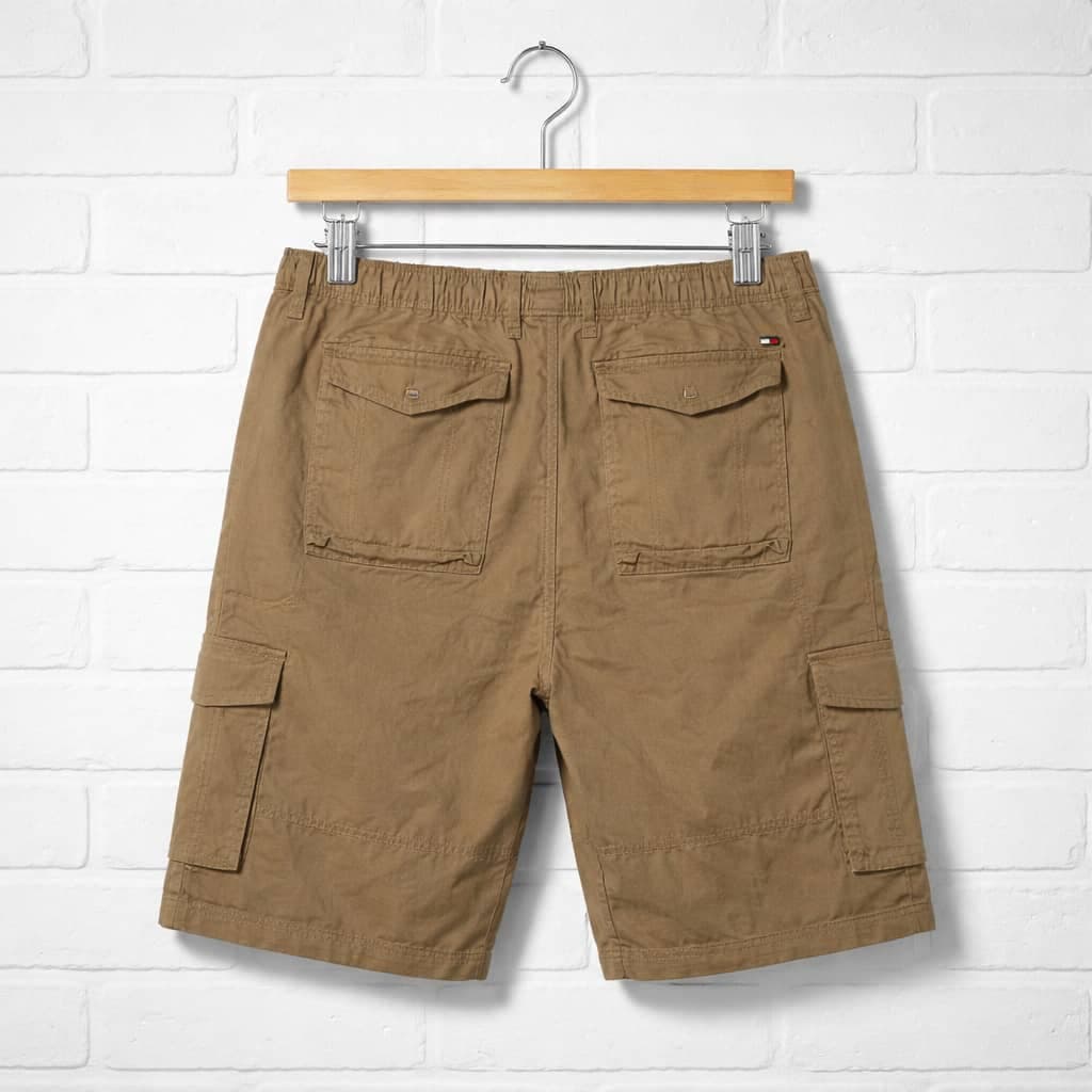 Men's Belted Cargo Short – Khaki Brown