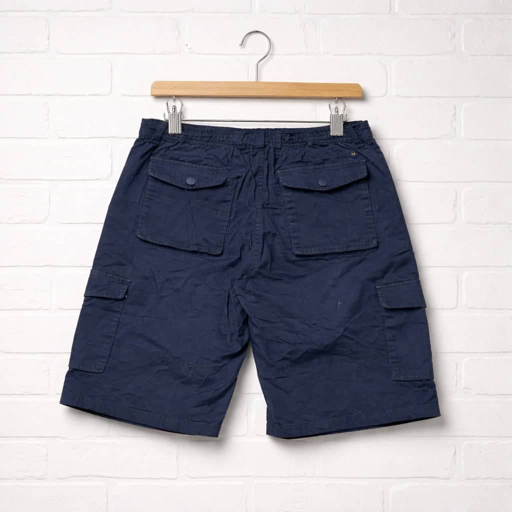 Men's Belted Cargo Short – Navy Blue