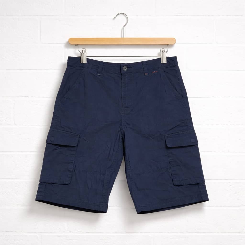 Men's Belted Cargo Short – Navy Blue