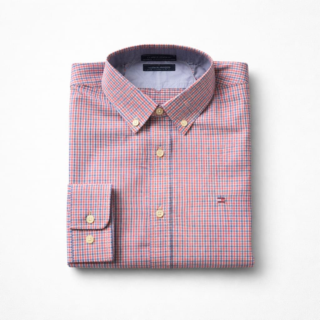Men's Checkered Long Sleeve Multi-color Shirt – Red/Blue/White