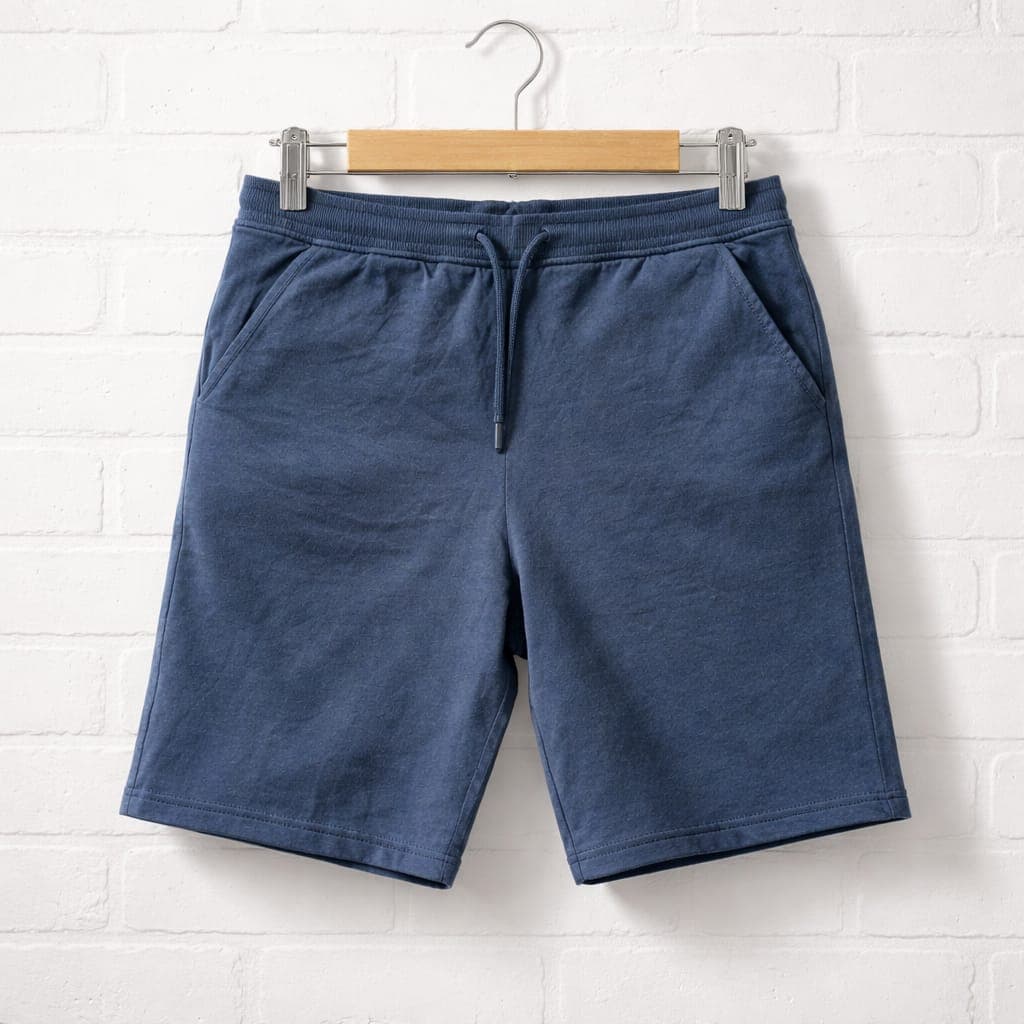 Men's Classic Drawstring Sweat Jogger Shorts – Navy Blue