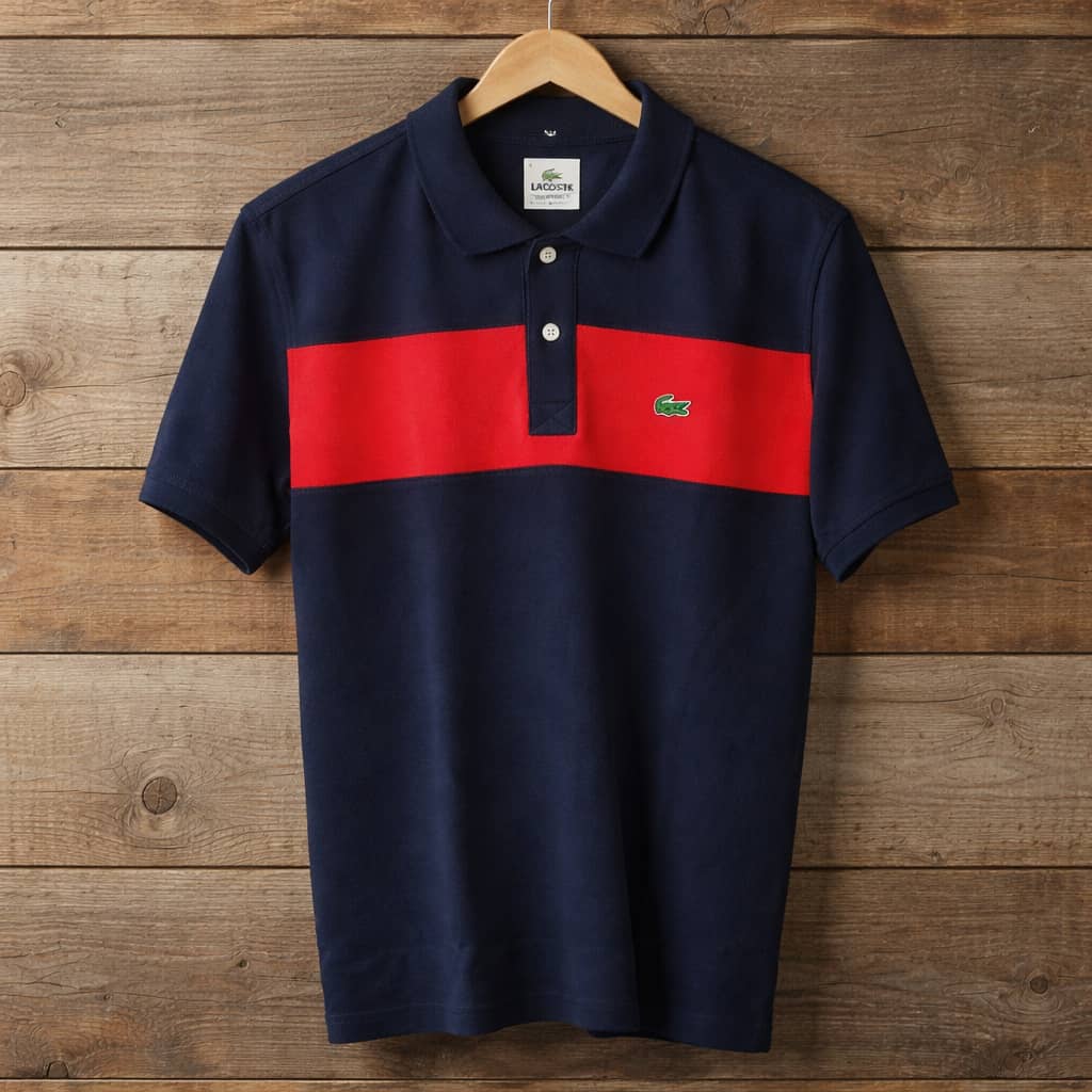 Men's Embroidered Color Panel – Navy Blue / Blue