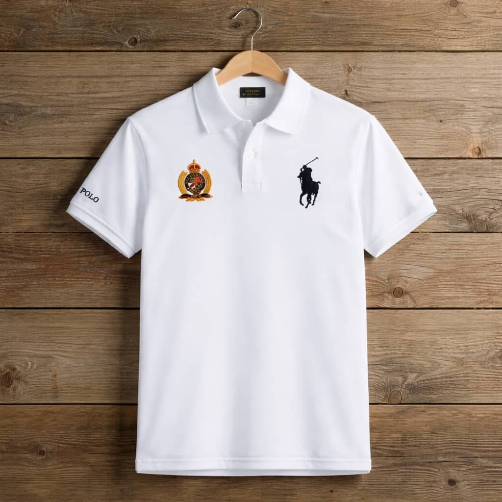 Men's Embroidered Crested Pony Polo Shirt – Men