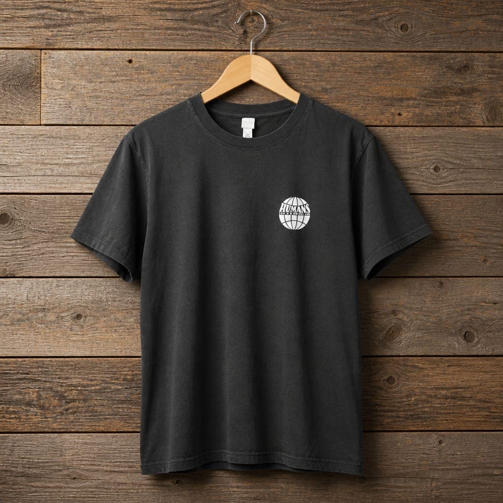 Men's Humans Globe Graphic Crew Neck T-Shirt – Charcoal Grey
