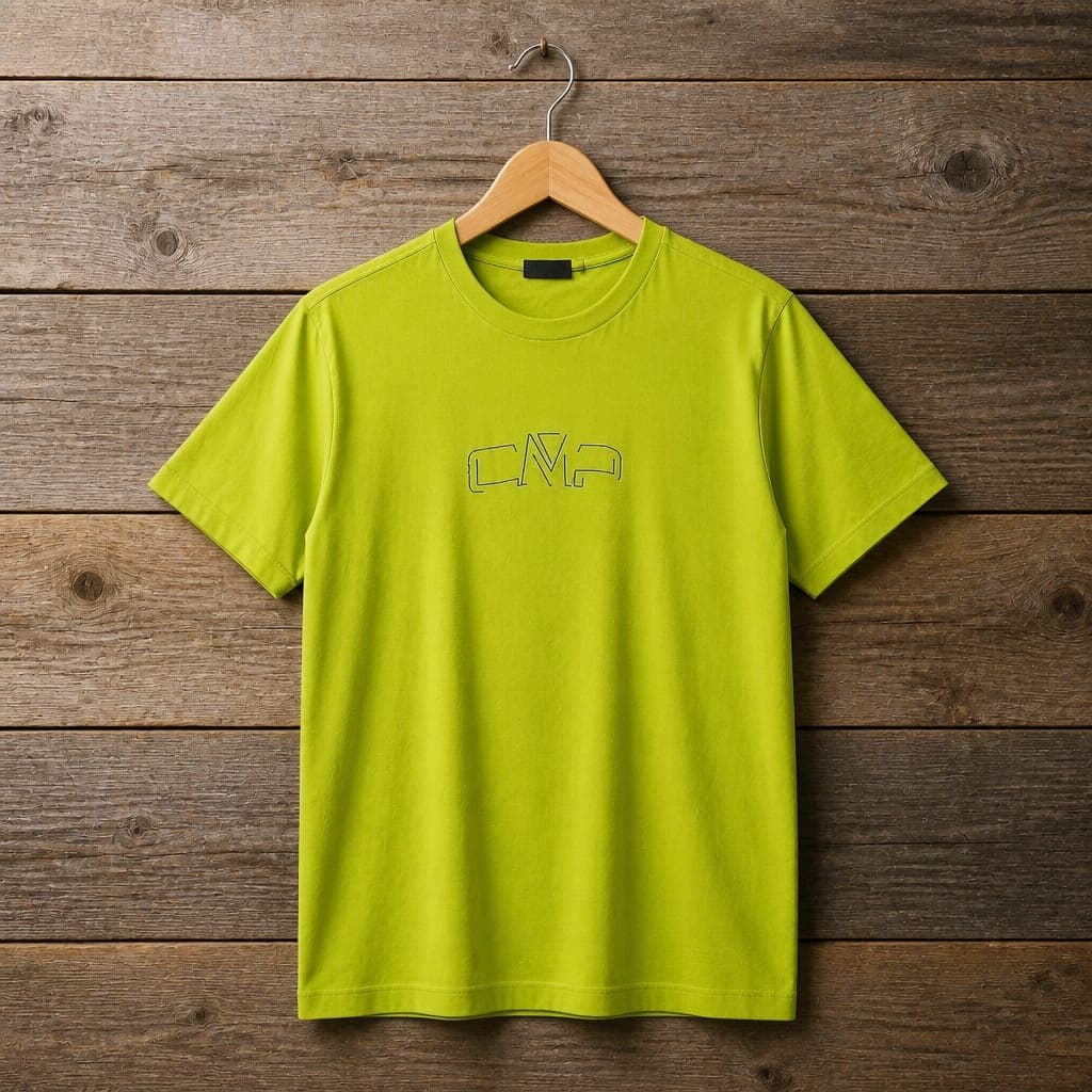 Men's Minimal Logo Crew Neck Short Sleeve T-Shirt – Lime Green