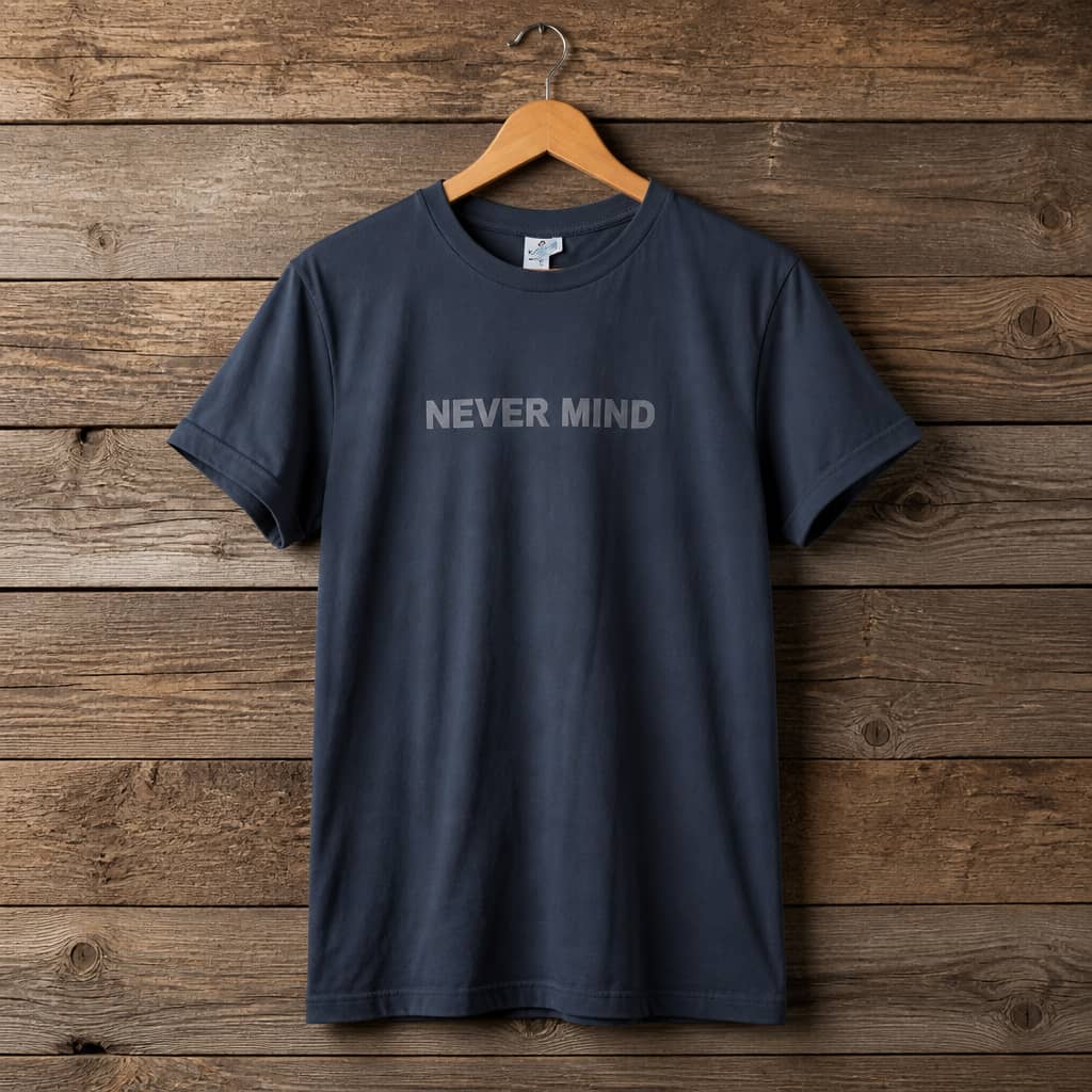 Men's Minimalist Graphic Crew Neck T-Shirt – Navy Blue