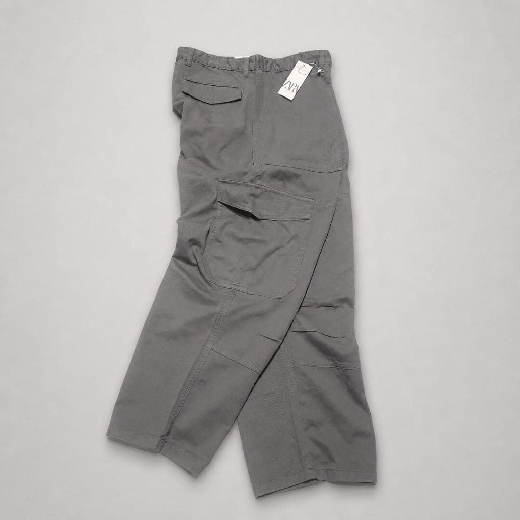 Men’s Multi-Pocket Cargo Trousers – Grey