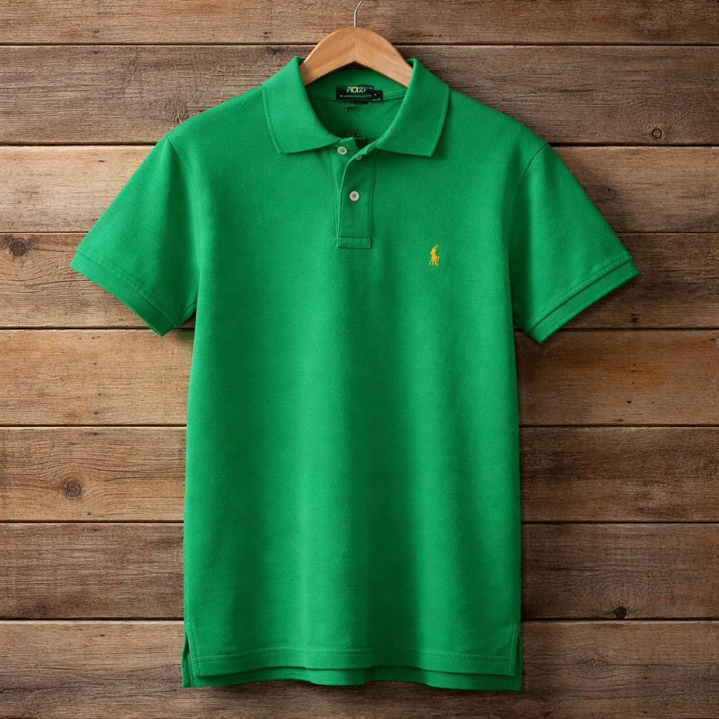 Men's Premium Embroidered Polo Shirt – Green