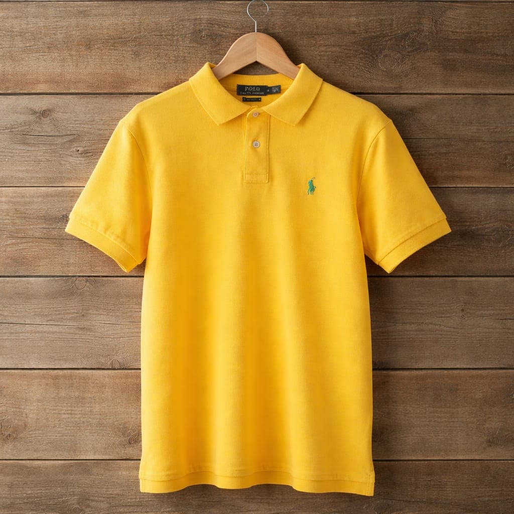 Men's Premium Embroidered Polo Shirt – Sunshine Yellow