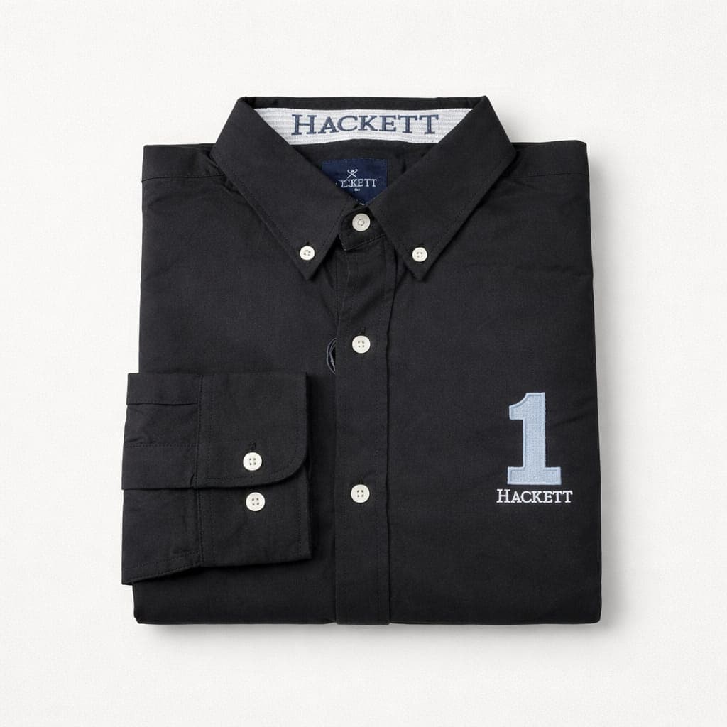 Men’s Premium Heritage Oxford Long Sleeve Shirt – Black