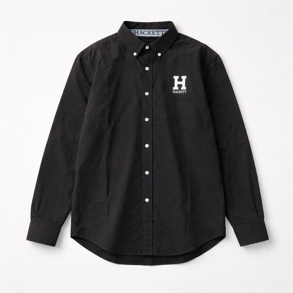Men's Premium Heritage Oxford Long Sleeve Shirt – Black