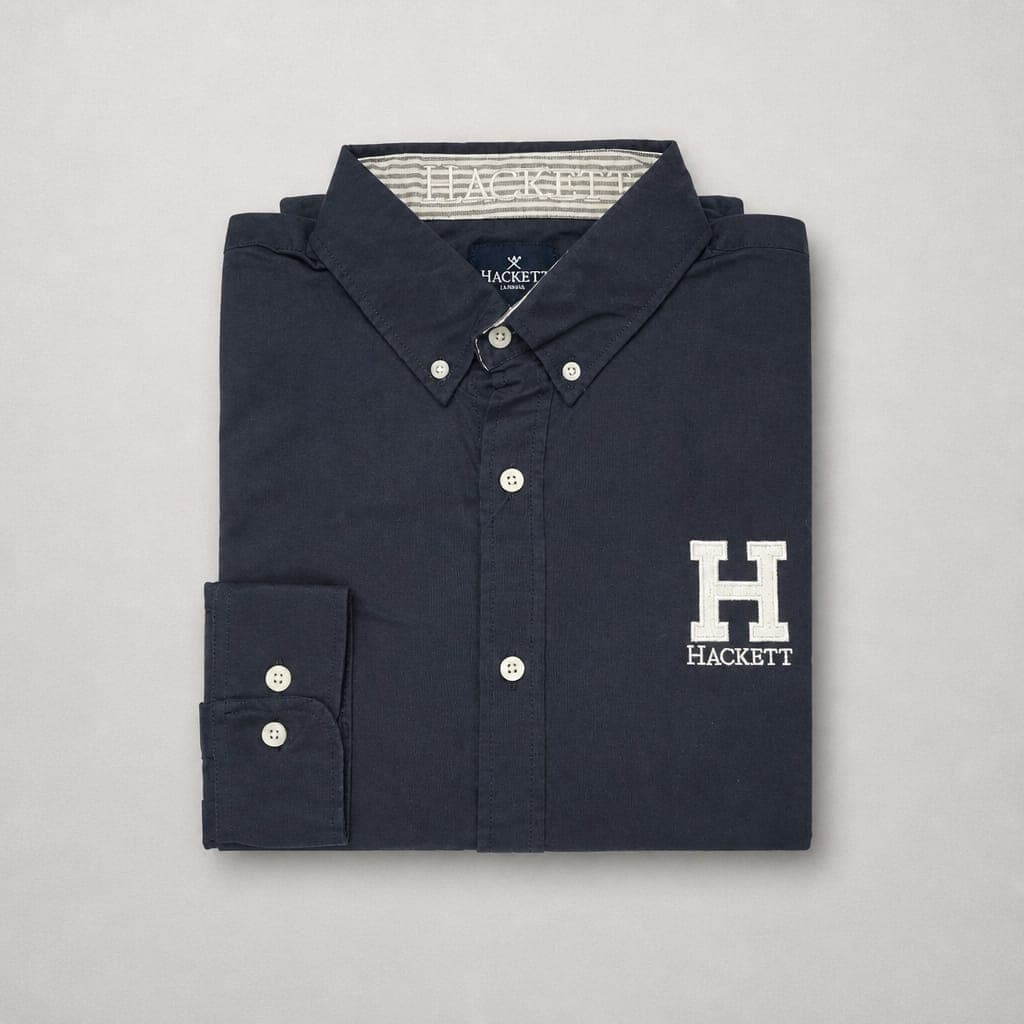 Men’s Premium Heritage Oxford Long Sleeve Shirt – Navy Blue