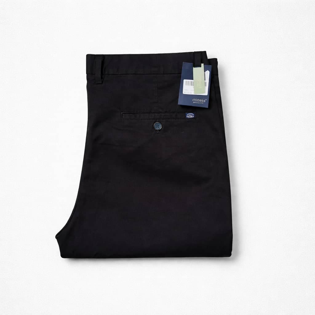 Men's Premium Stretch Cotton Chinos Pants – Black