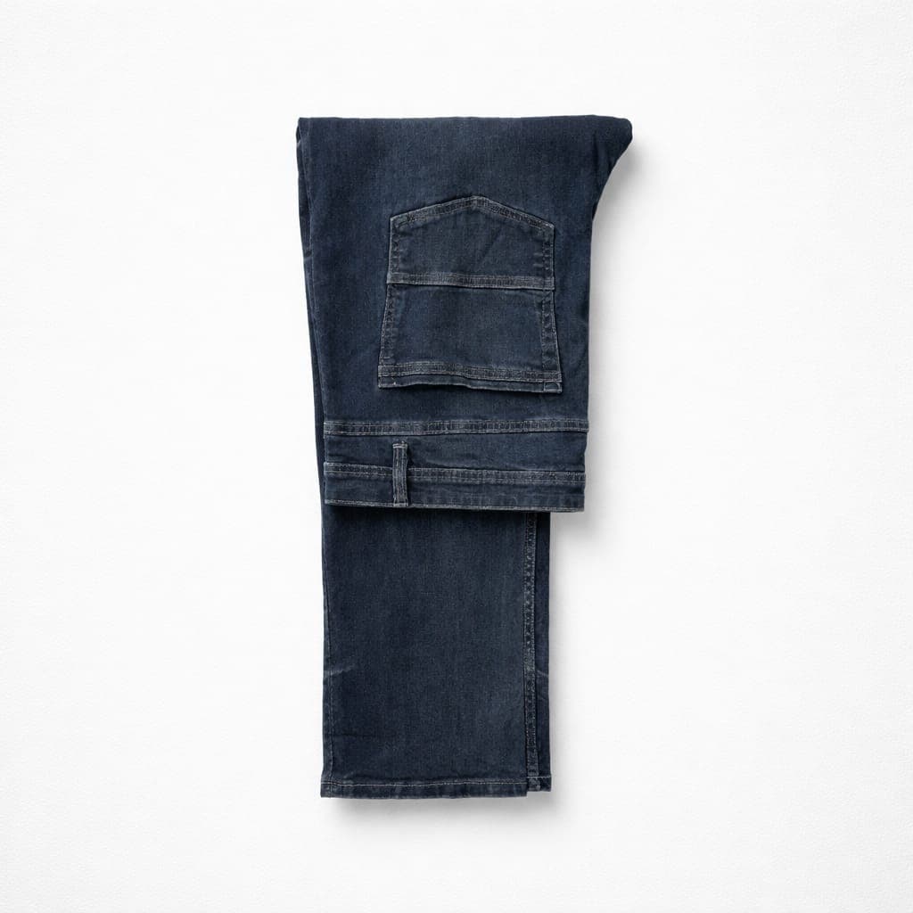 Men’s Regular Fit Denim Jeans – Dark Indigo Blue