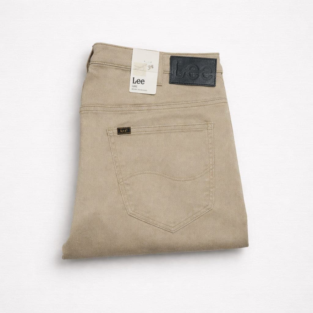 Lee Men's Regular Fit Stretch Denim Jeans – Beige