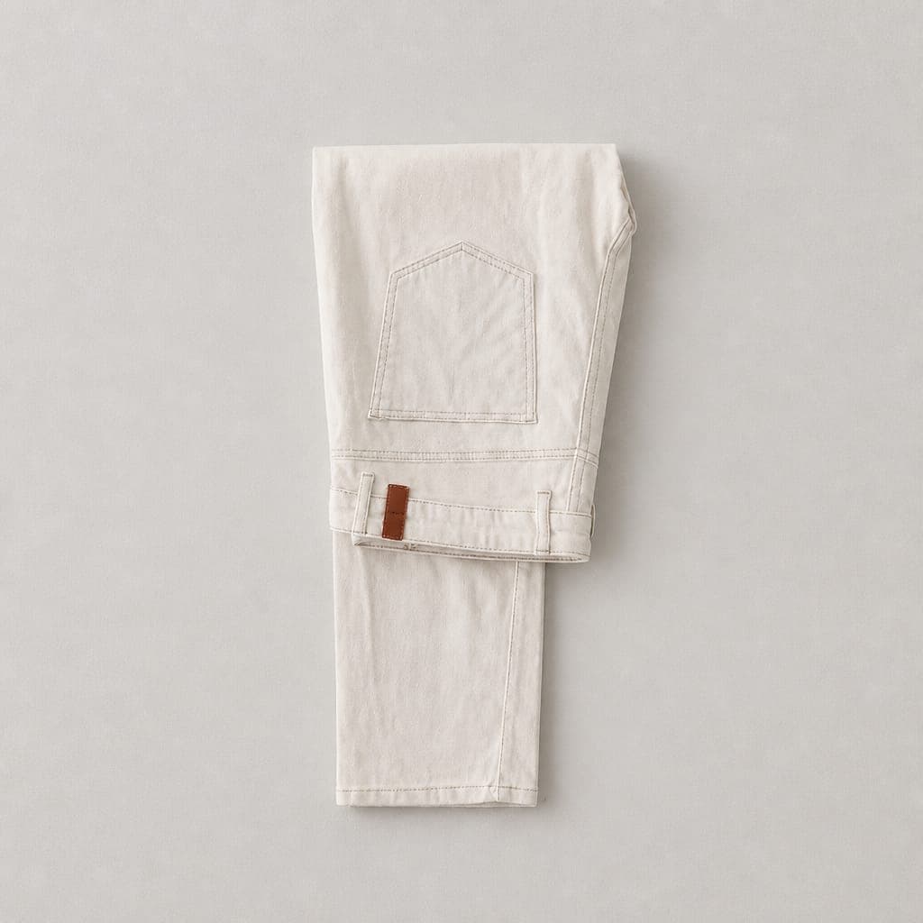 Men’s Regular Fit Stretch Denim Jeans – Off White