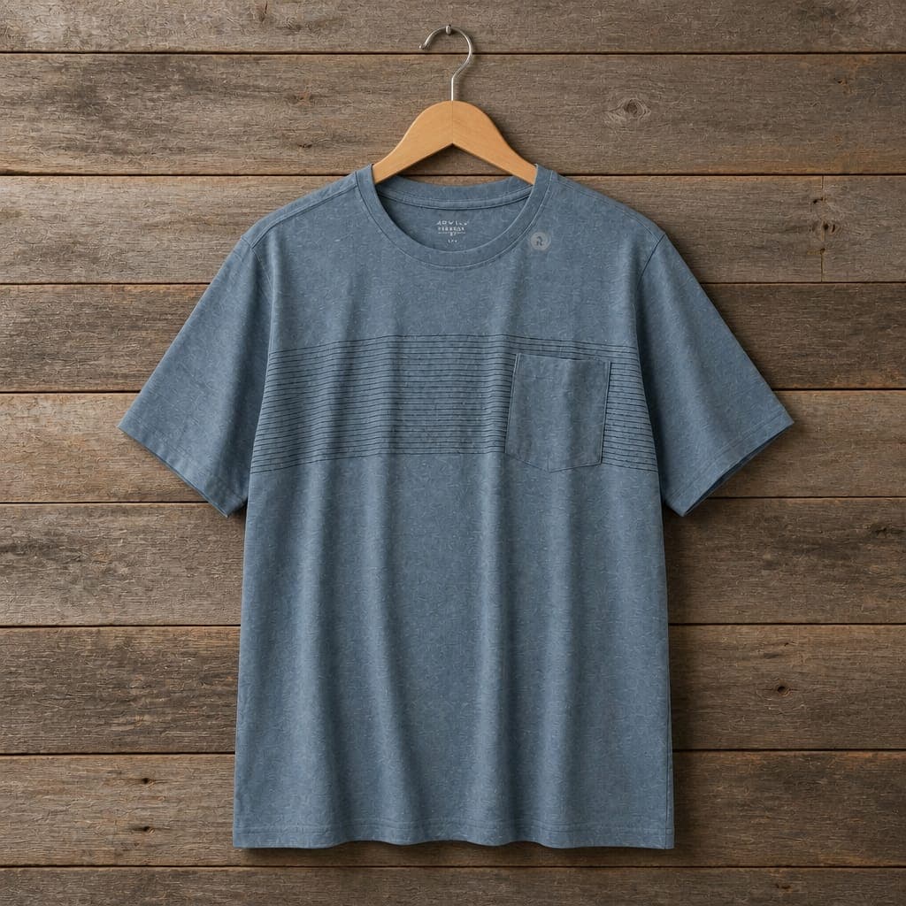 Men's Stripe Crew Neck T-Shirt – Slate Blue