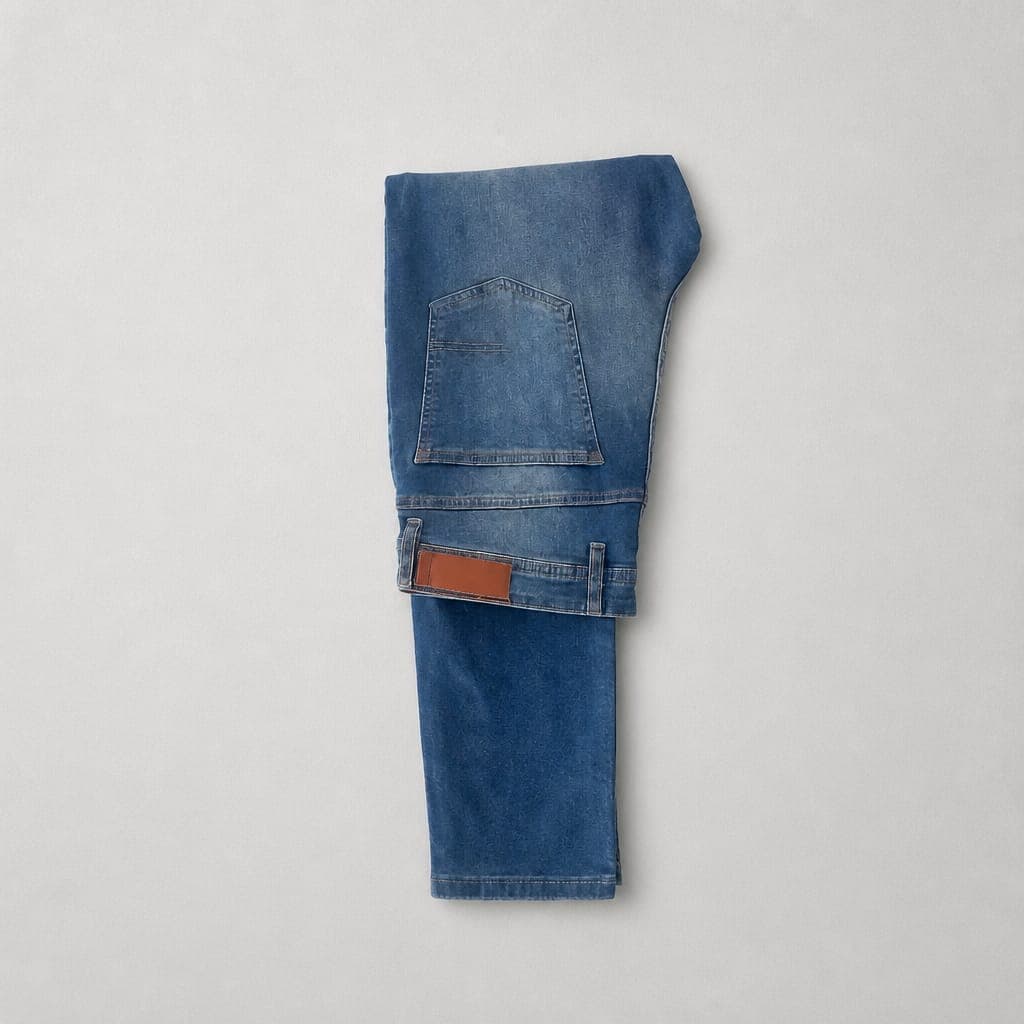 Reserved Men's Straight Fit Stretch Jeans – Light Blue