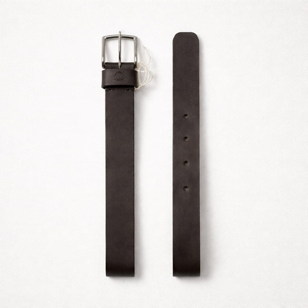 Timberland Classic Leather Buckle Belt For Men – Brown