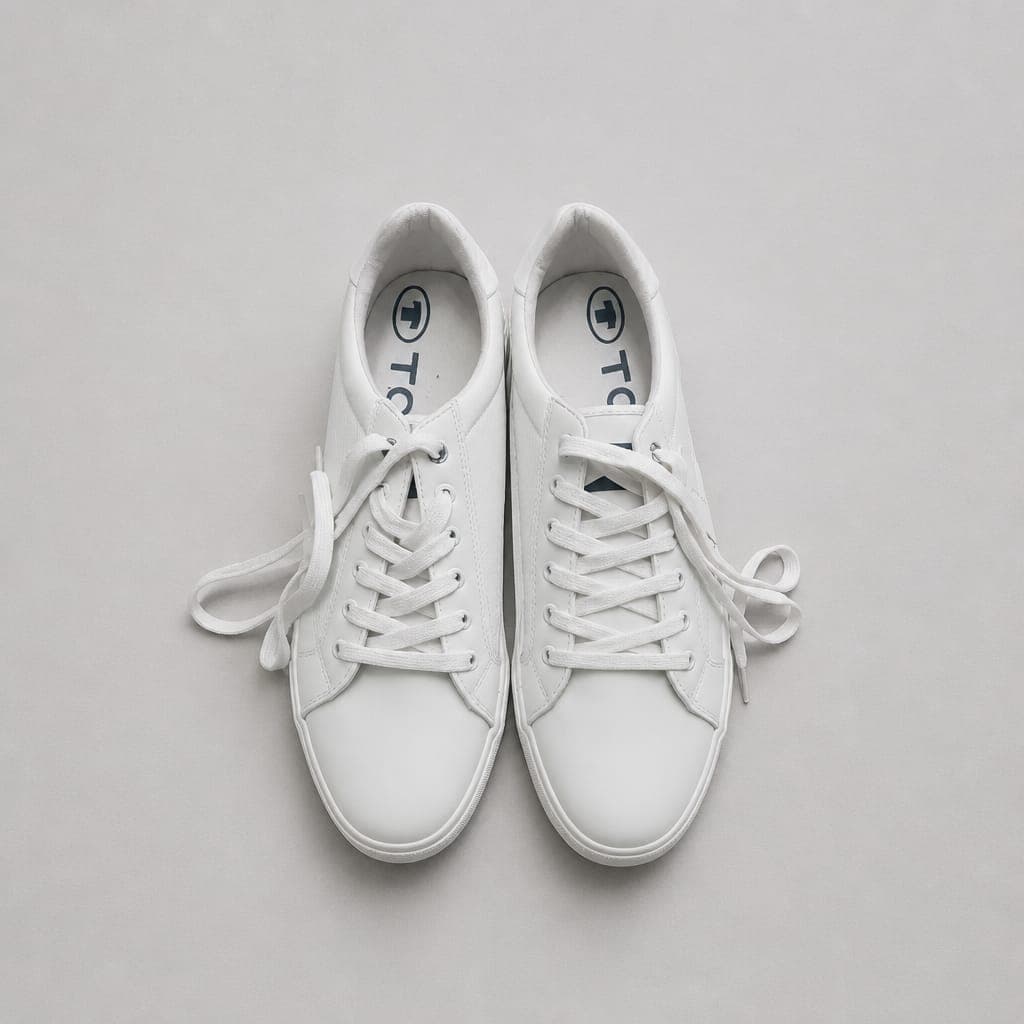 Tom Tailor Men’s Classic Low-Top Lace-up Sneakers – White