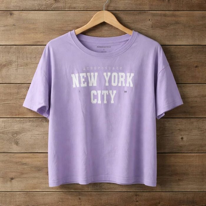 Aéropostale Men’s Heritage Boxy T-Shirt  – Lavender Mist — image 1