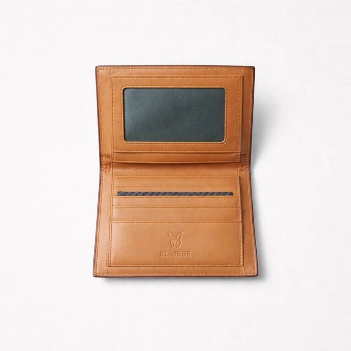 Bi-fold Leather Wallet For Men – Brown — image 3