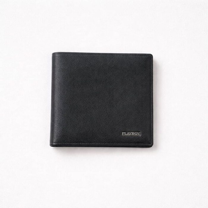 Bi-fold Leather Wallet For Men – Black — image 1