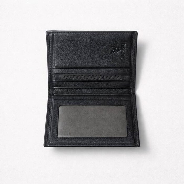 Bi-fold Leather Wallet For Men – Black