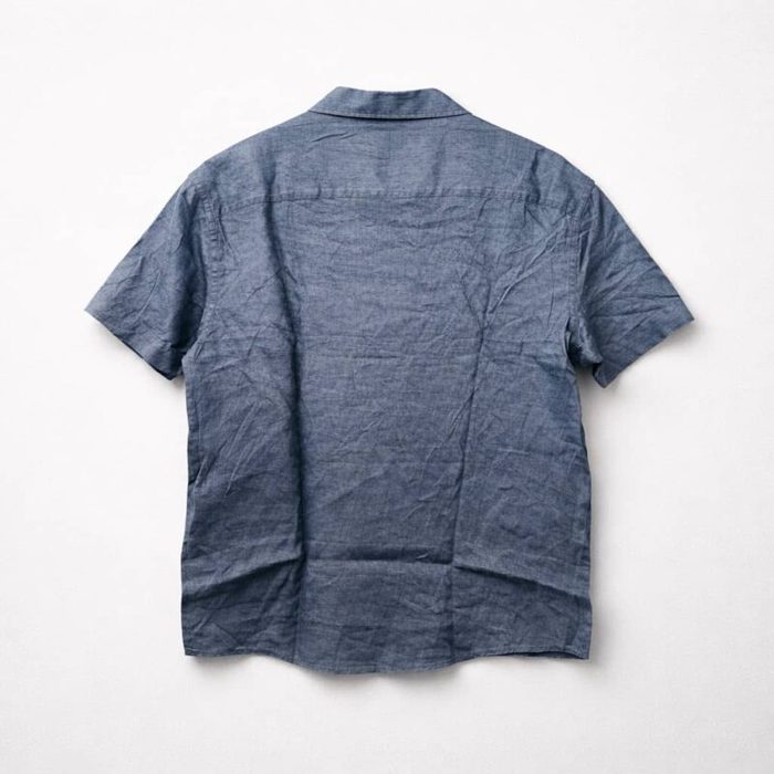 Celio Men’s Short Sleeve Linen Shirt – Light Grey — image 4