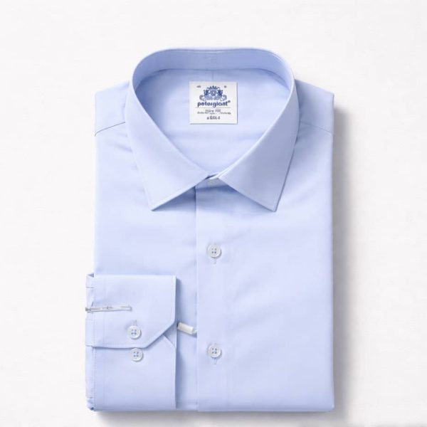Classic Long Sleeve Dress Shirt For Men – Sky Blue — image 1