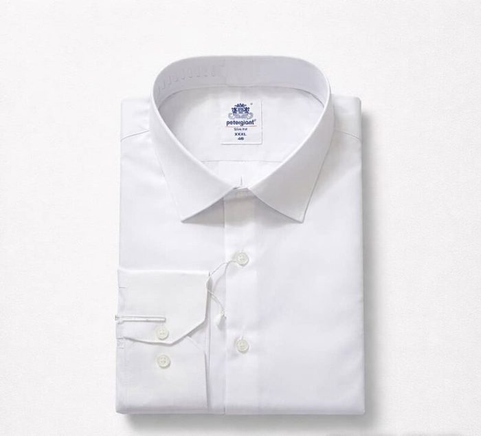 Classic Long Sleeve Dress Shirt For Men – White