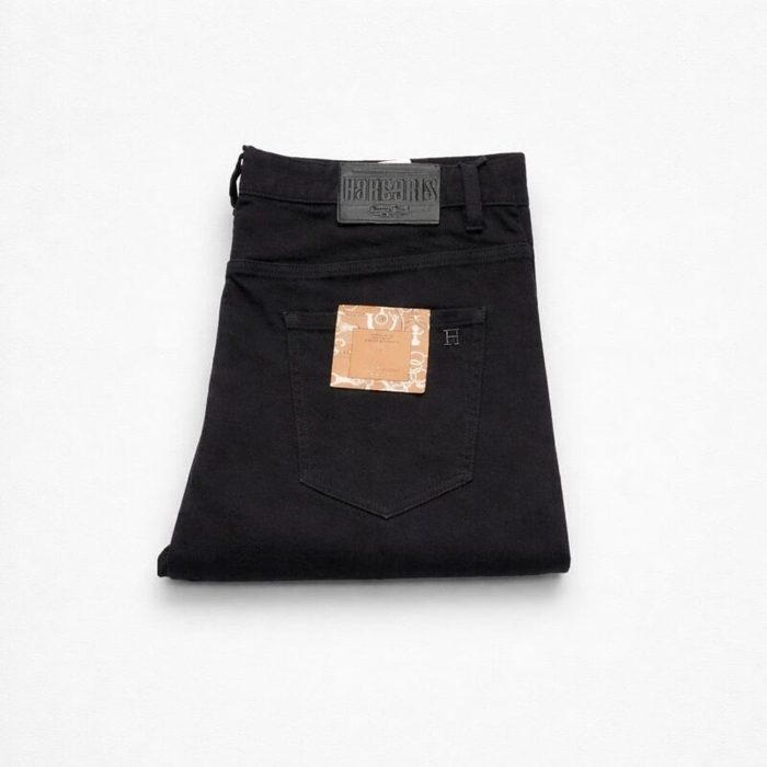 Haroeris Men’s Classic Straight Leg Black Denim Jeans – Black — image 1