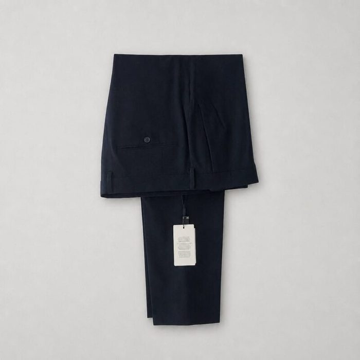 Hm Mens Classic Smart Formal Pant Trousers Deep Navy Blue