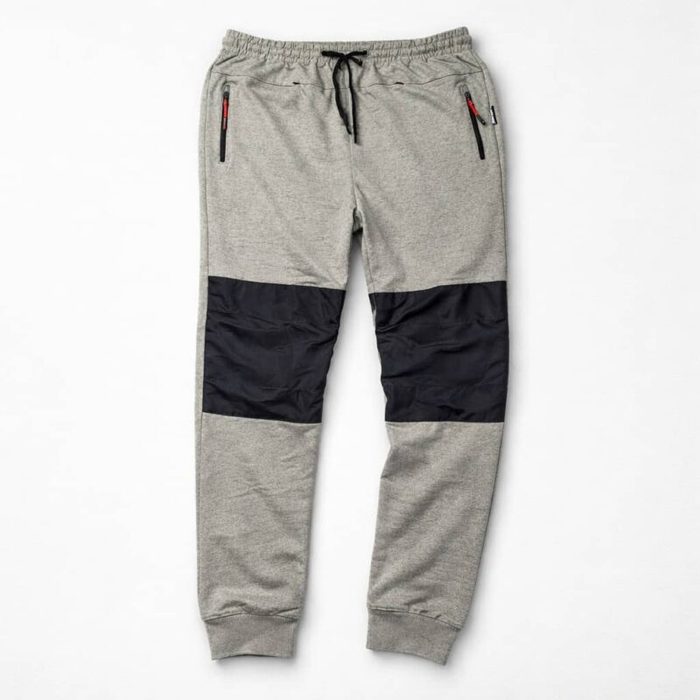 Lahti Pro Men’s Double Panel Draw String Joggers – Grey/Black