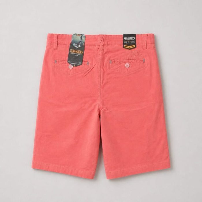 Ledgenders Aeronautical Mens Chino Shorts Coral Red