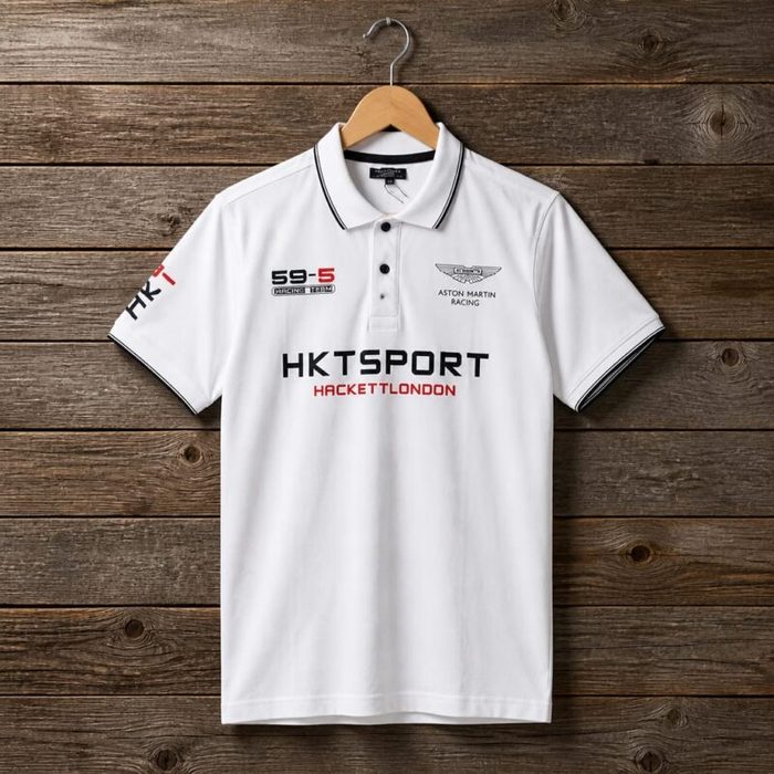 Men’s Aston Martin Racing Polo Shirt – White — image 1