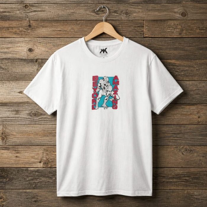 Mens Beyond Amazing Graphic Print Crew Neck T Shirt White